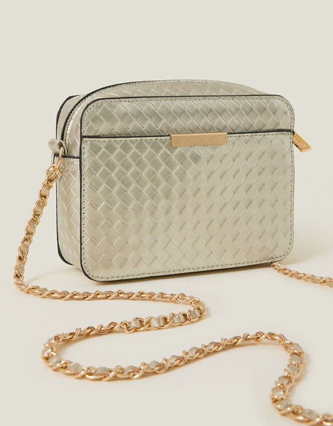Accessorize Metallic Weave Cross-Body
