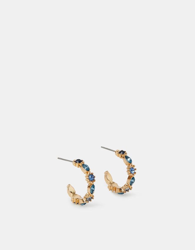 Accessorize Mini Gemstone Hoop Earrings Blue