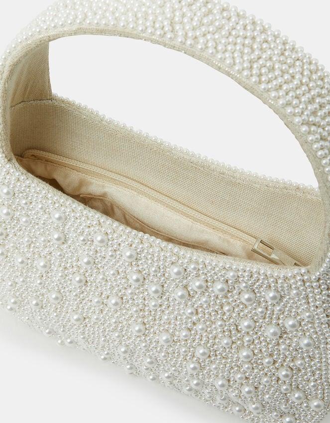 Accessorize Mini Hand-Beaded Pearl Handbag