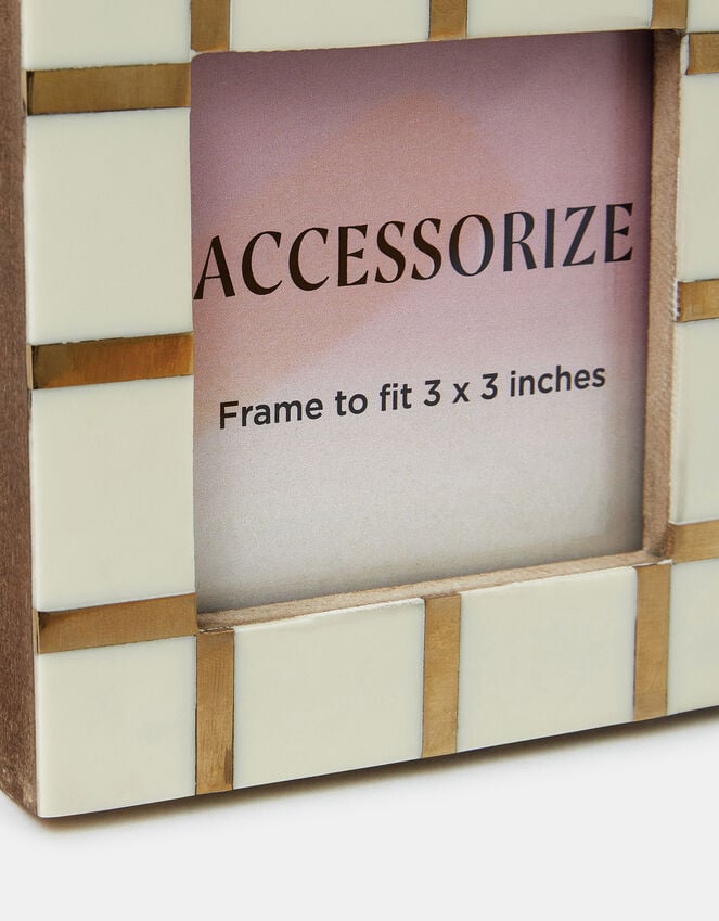 Accessorize Mini Inlay Resin Photo Frame 3 X 3