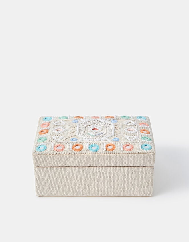 accessorize Mirror & Bead Embellished Jewellery Box