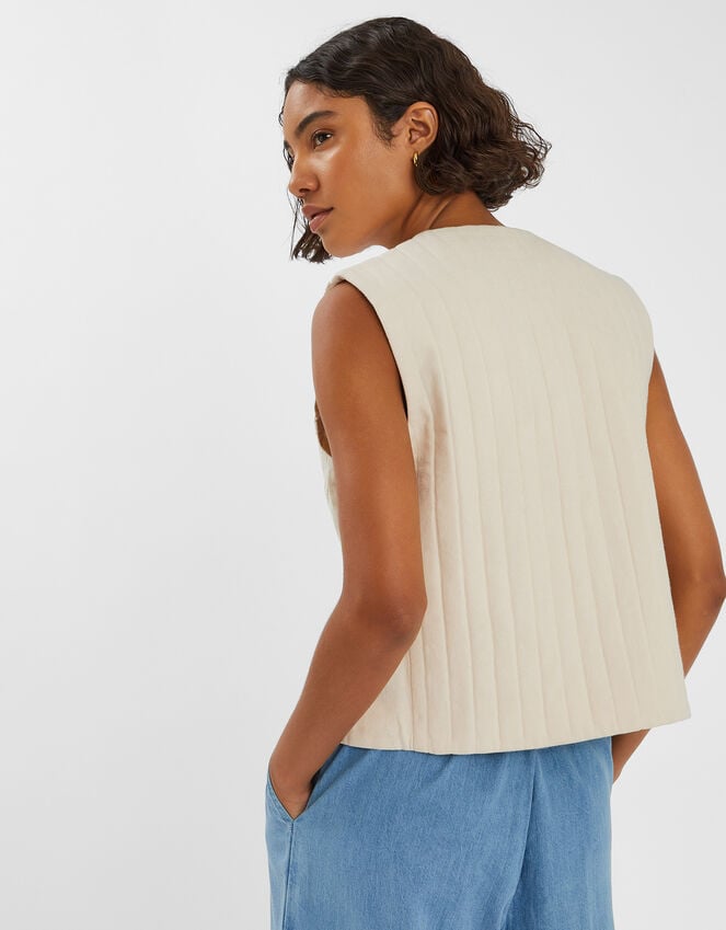 Accessorize Mirror Embroidered Waistcoat Natural