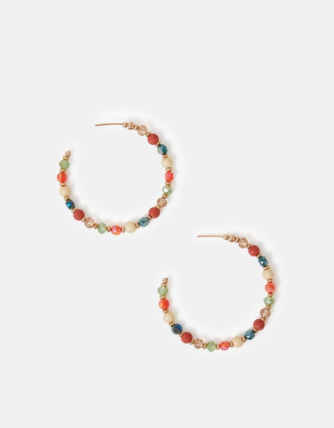 Accessorize Mix Bead Hoop Earrings