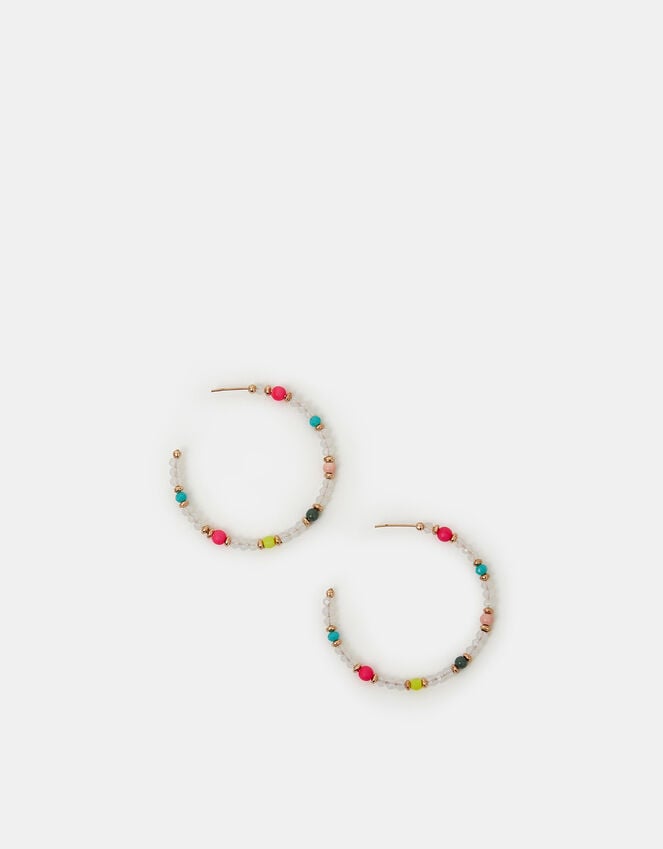 Accessorize Mix Beaded Hoop Earrings
