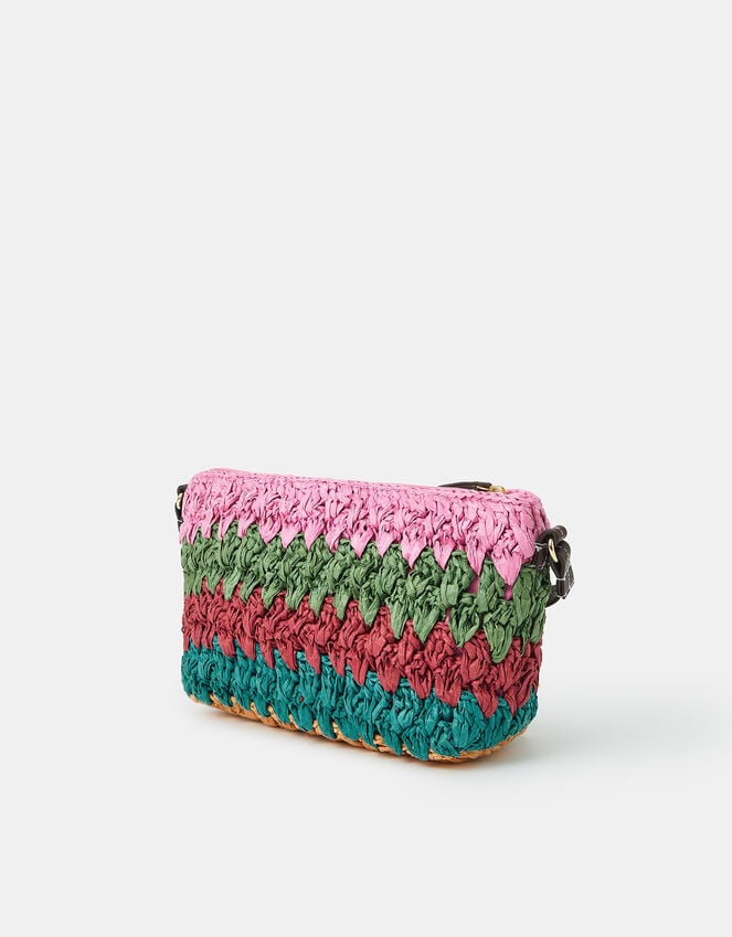Accessorize Mix Woven Raffia Crossbody Bag