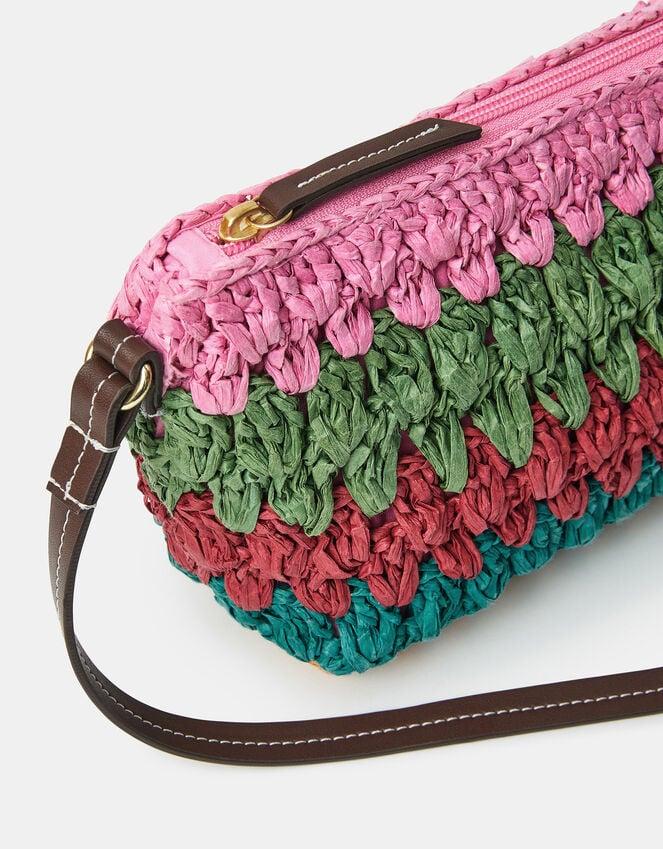 Accessorize Mix Woven Raffia Crossbody Bag