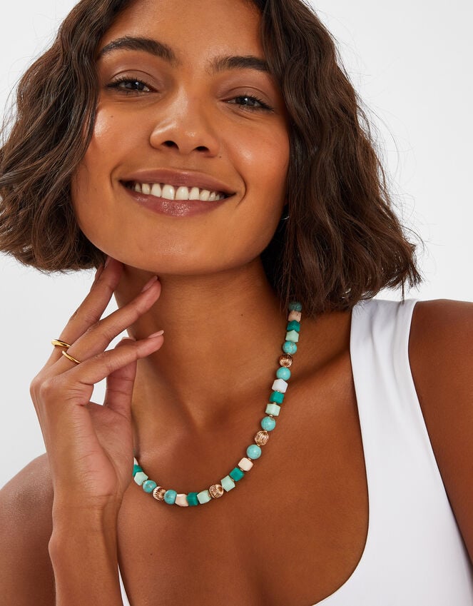 Accessorize Mixed Stone Beaded Necklace