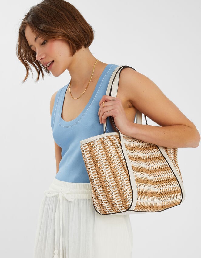 accessorize Mixed Weave Shoulder Bag