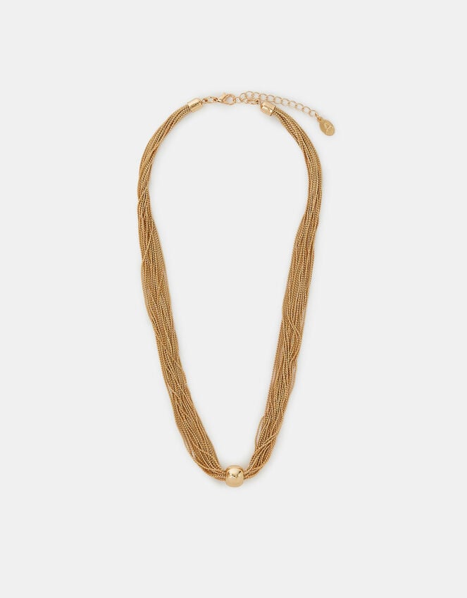 Accessorize Multi-Chain Bead Pendant Necklace