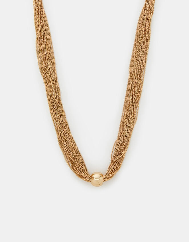 accessorize Multi-Chain Bead Pendant Necklace