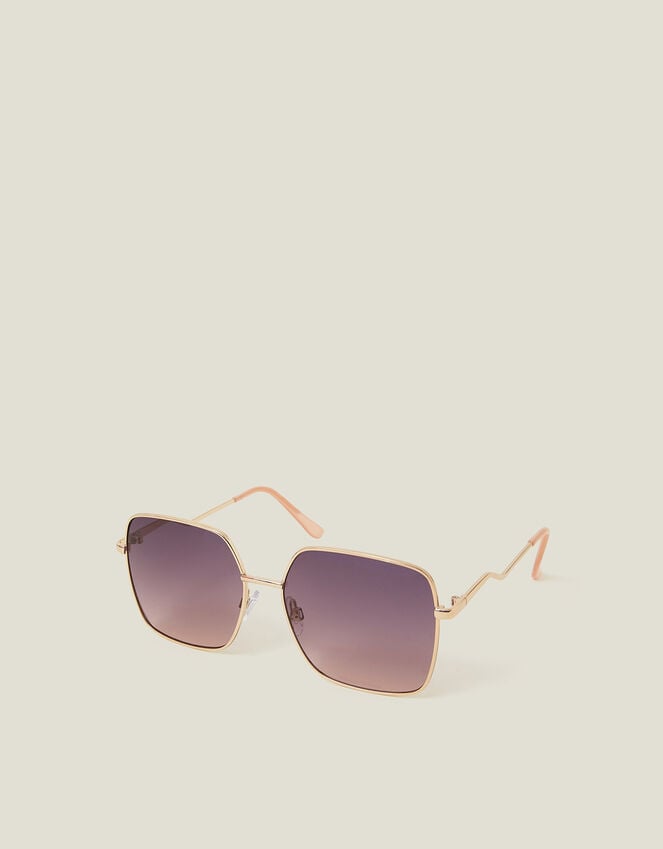 Accessorize Oversized Metal Square Sunglasses