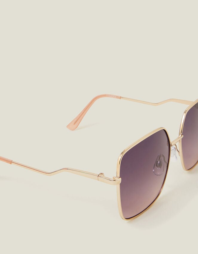 Accessorize Oversized Metal Square Sunglasses