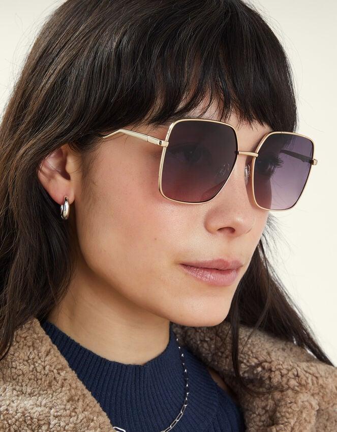 Accessorize Oversized Metal Square Sunglasses