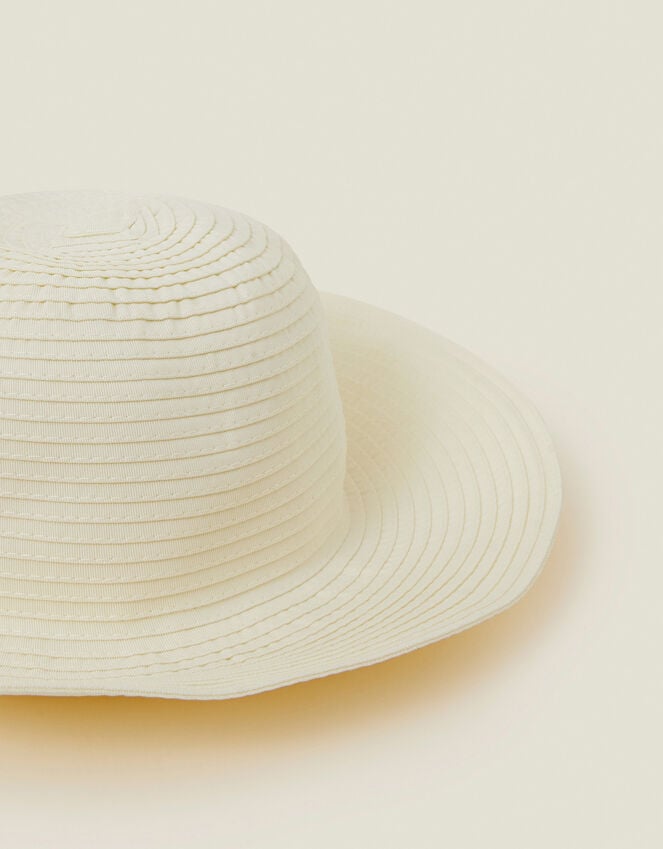 Accessorize Packable Ribbed Bucket Hat Natural
