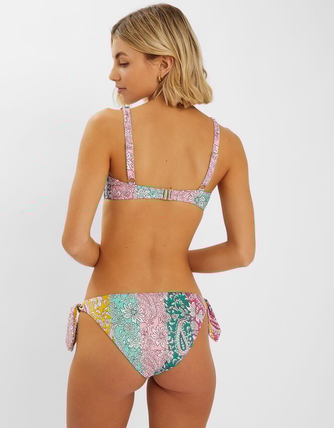 Accessorize Paisley Print Tie Bikini Top Multi