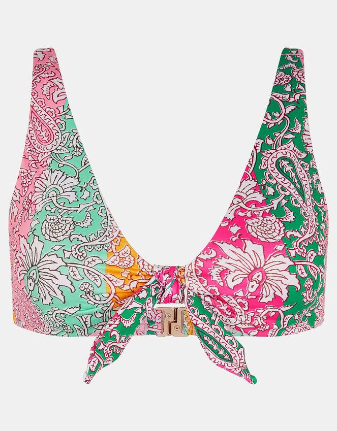 Accessorize Paisley Print Tie Bikini Top Multi