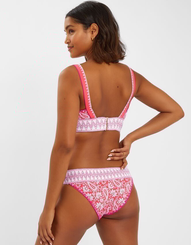 Accessorize Paisley Shirred Band Bikini Top Orange