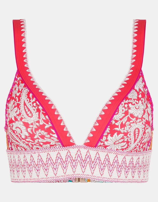 Accessorize Paisley Shirred Band Bikini Top Orange