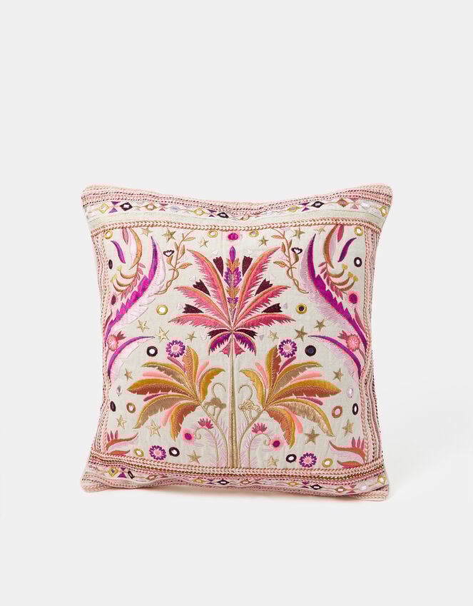 accessorize Palm Embellished Square Cushion Cover