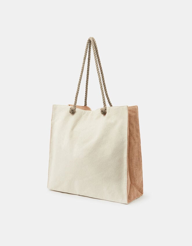 Accessorize Palm Embroidered Shopper Beach Bag