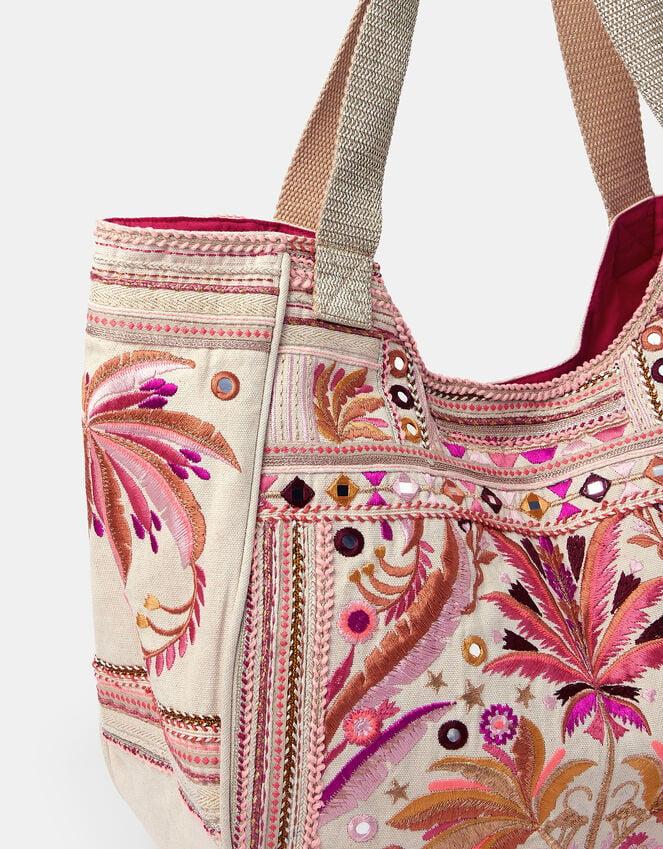 Accessorize Palm Mirror Embellished Tote Bag