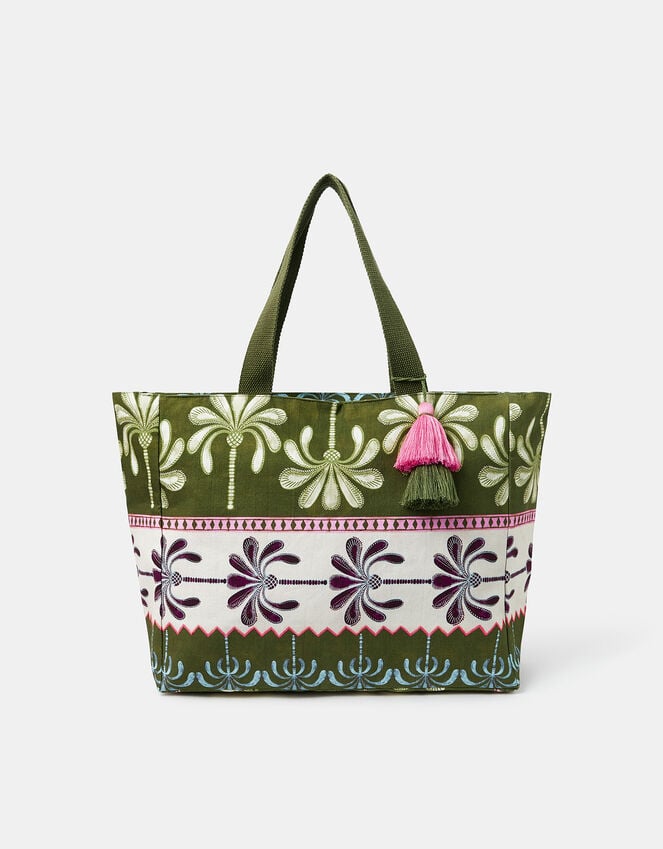 accessorize Palm Print Beach Bag