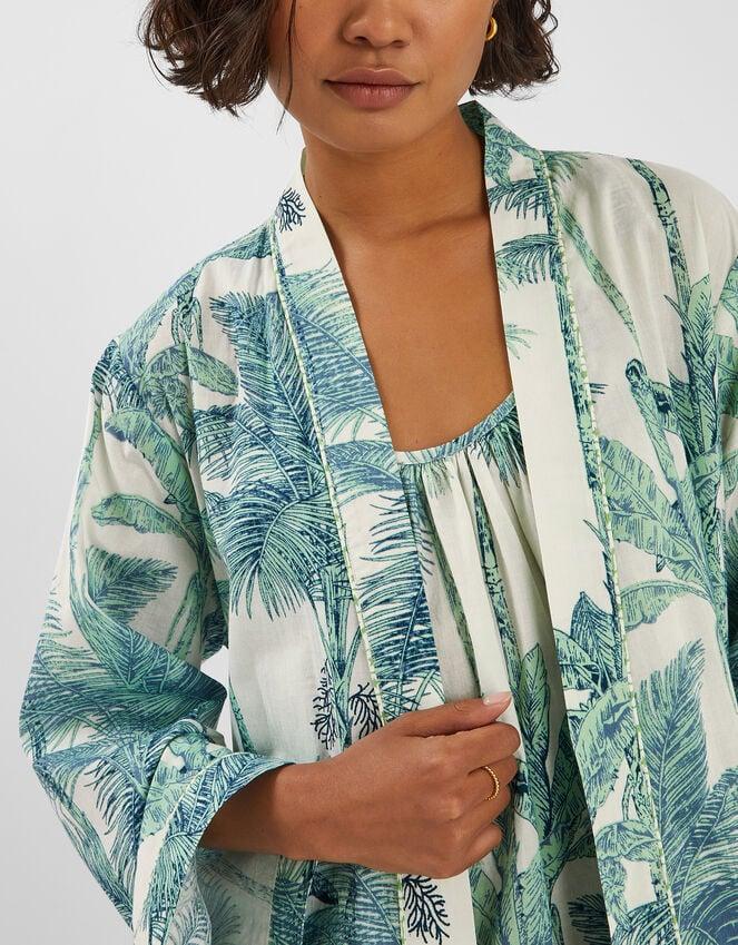 Accessorize Palm Print Dressing Gown White