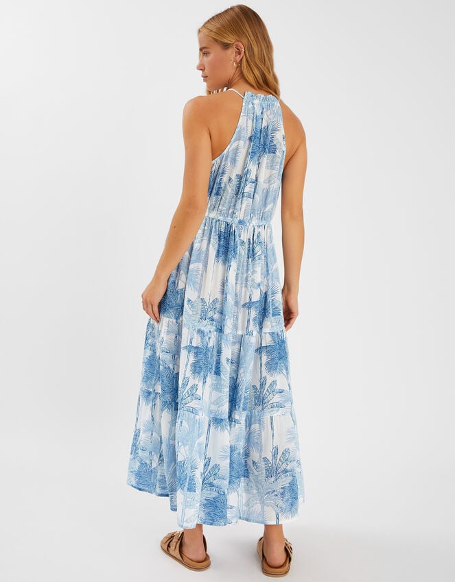 Accessorize Palm Print Maxi Dress White