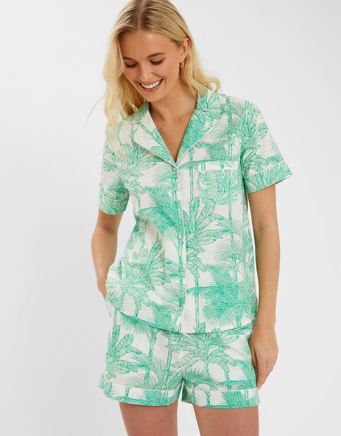 accessorize Palm Print Short Pyjamas Set Green