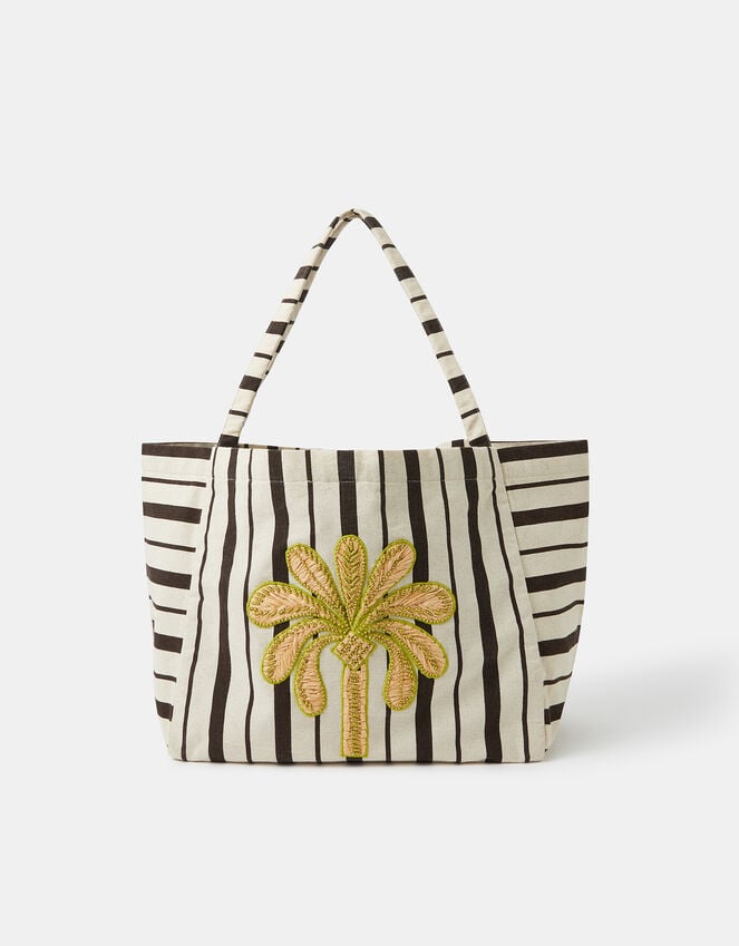 Accessorize Palm Stripe Shopper Bag