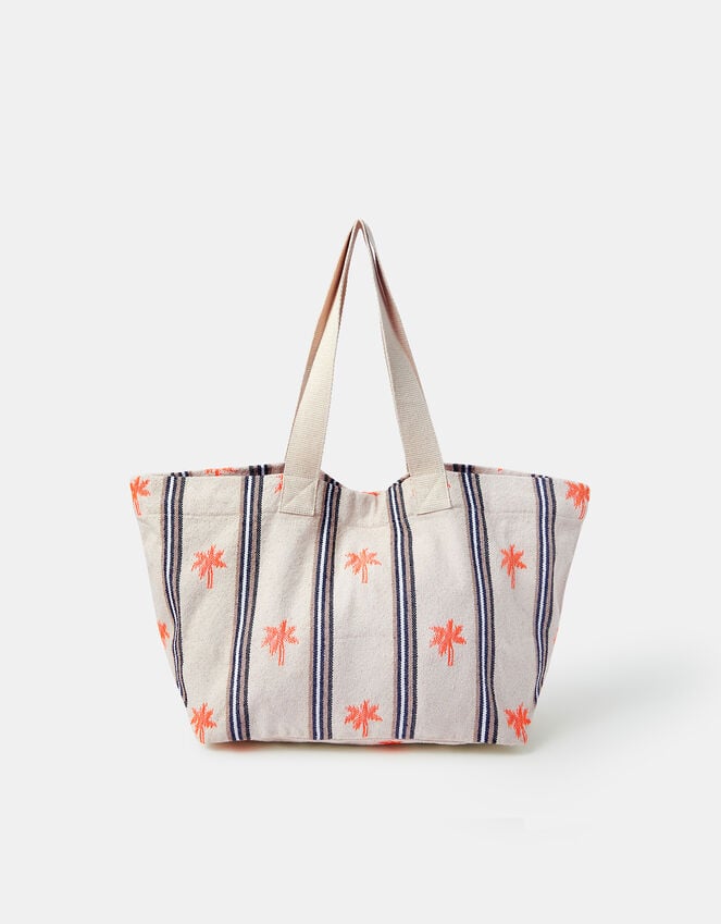 Accessorize Palm Stripe Tote Bag