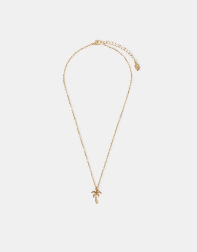 Accessorize Palm Tree Pendant Necklace