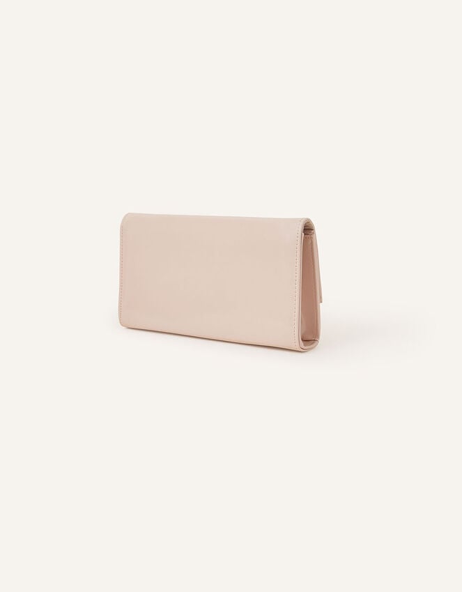 Accessorize Patent Clutch Bag Nude