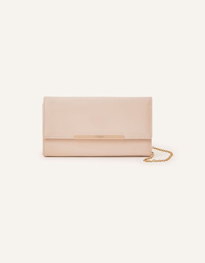 Accessorize Patent Clutch Bag Nude