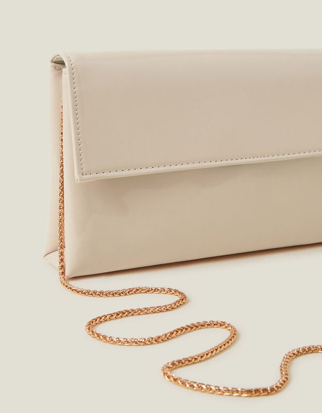Accessorize Patent Fold-Over Clutch Bag