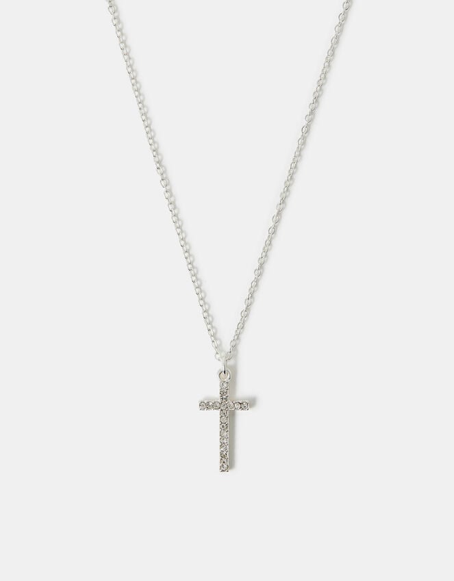 accessorize Pavé Cross Pendant Necklace