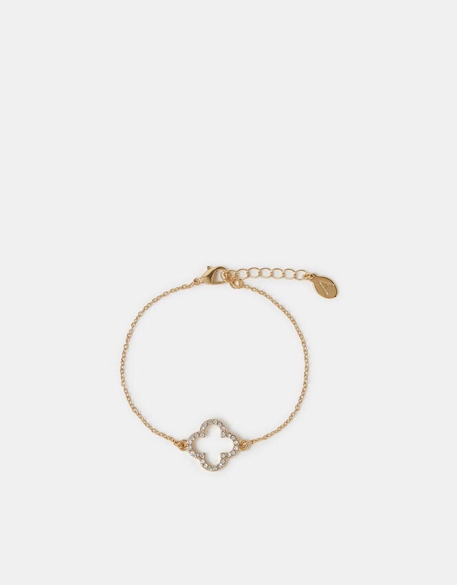 Accessorize Pavé Cut Out Flora Bracelet