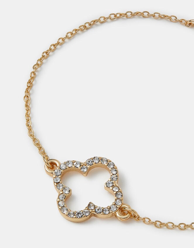 accessorize Pavé Cut Out Flora Bracelet