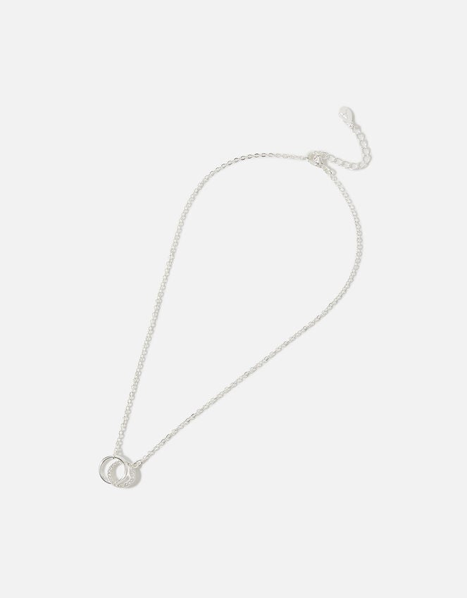 Accessorize Pave Link Circle Necklace