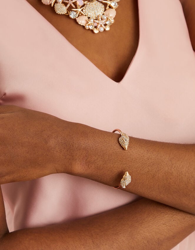 Accessorize Pavé Shell Bangle Bracelet