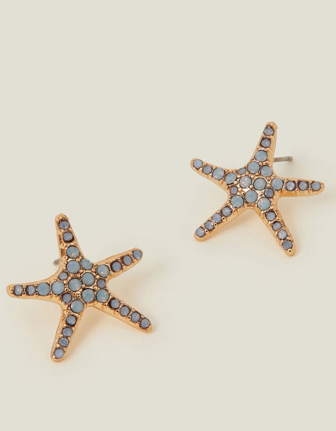 accessorize Pavé Starfish Stud Earrings