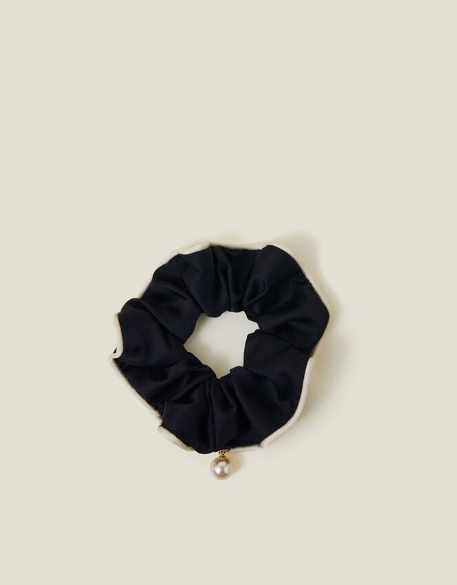 accessorize Pearl Charm Piped Hair Scrunchie