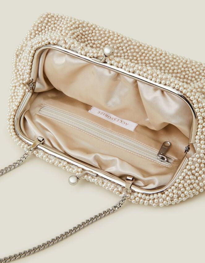 Accessorize Pearl Embellished Cloud Clutch Bag