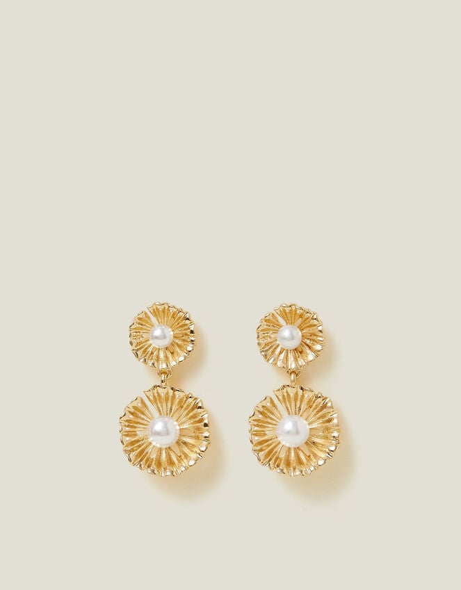 accessorize Pearl Flower Drop Earrings