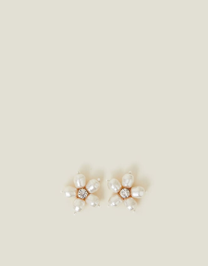 Accessorize Pearl Flower Stud Earrings