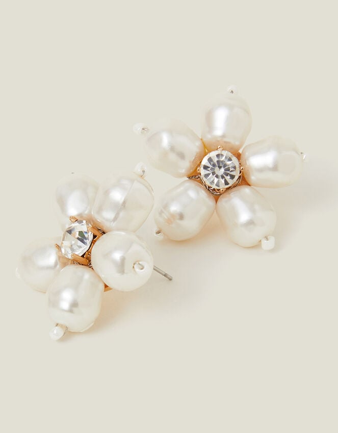 accessorize Pearl Flower Stud Earrings