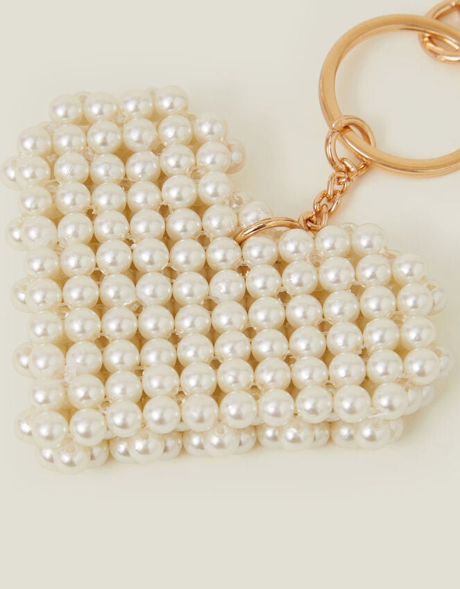 Accessorize Pearl Heart Keyring