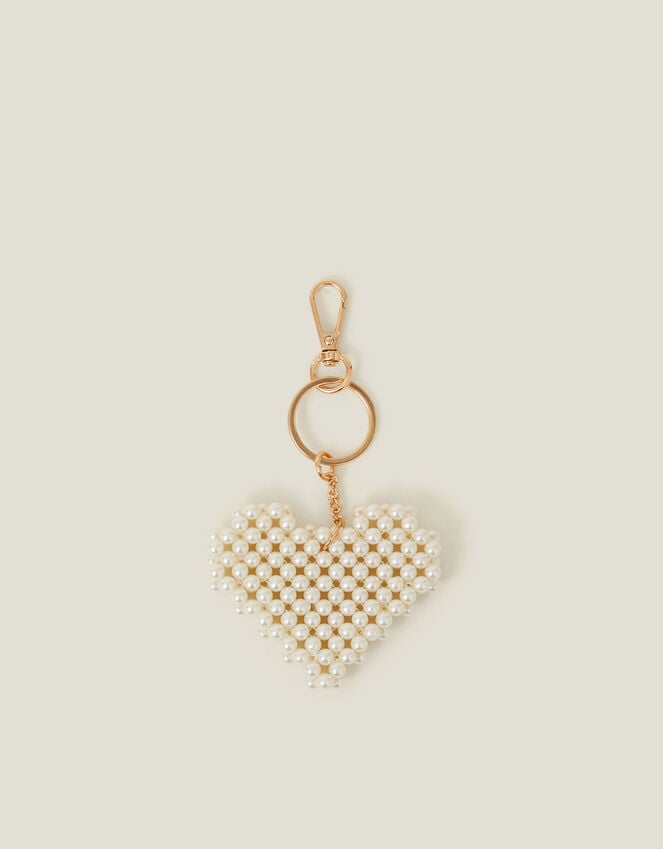accessorize Pearl Heart Keyring