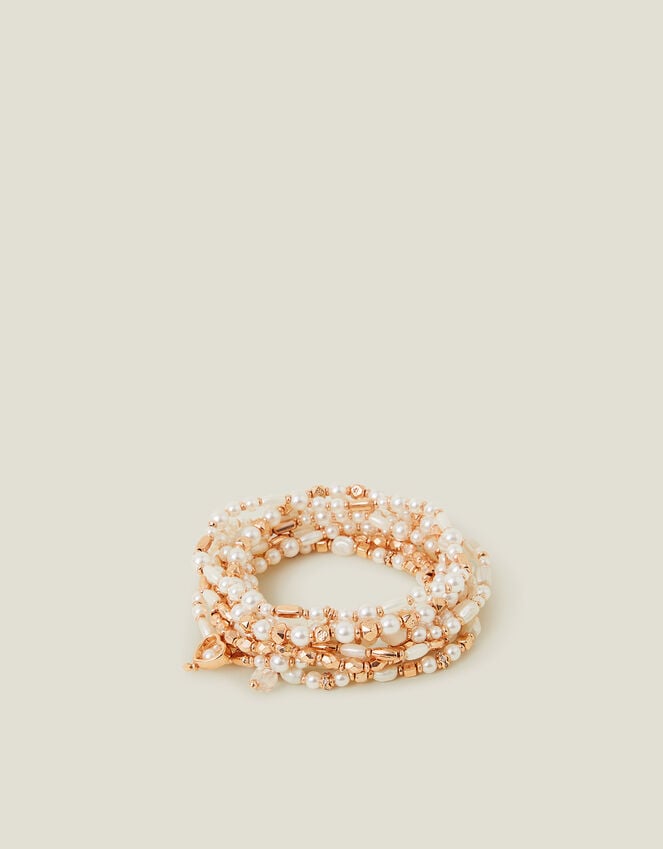 Accessorize Pearl Stretch Bracelet Multipack