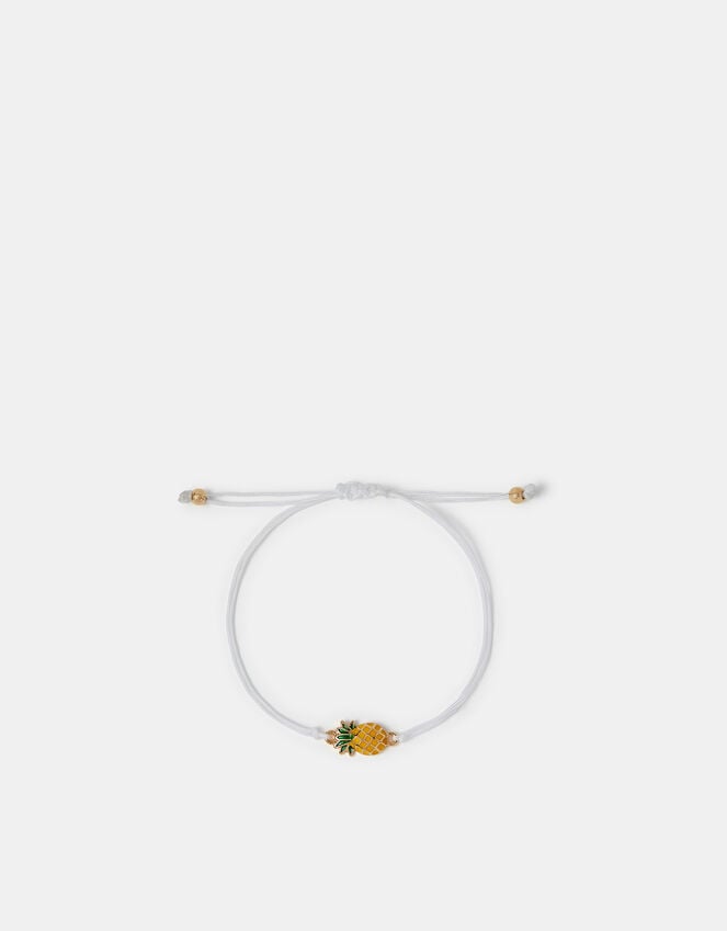 Accessorize Pineapple Charm Cord Bracelet